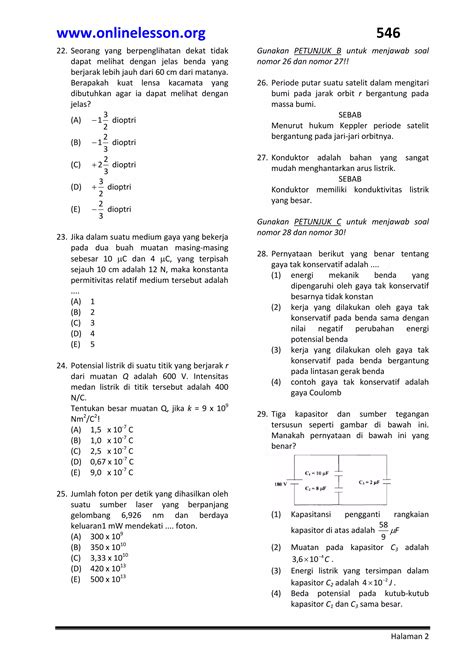 Latihan Soal Snmptn Fisika Pdf