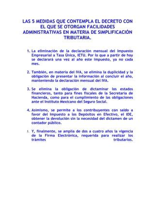 Las 5 Medidas Que Contempla El Decreto Con El Que Se Otorgan