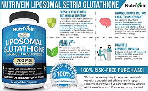 Nutrivein Liposomal Glutathione Setria Mg Capsules Pure