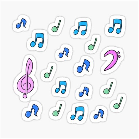 Music Staff And Rests Decals Paper Stickers Labels And Tags Bumper