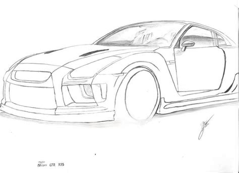 Nissan GTR Draw by SaMuVT on DeviantArt