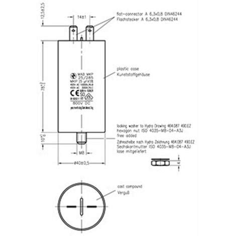 Hydra Mkp Mab Uf X Pc S Condensateur Moteur Mkp F V