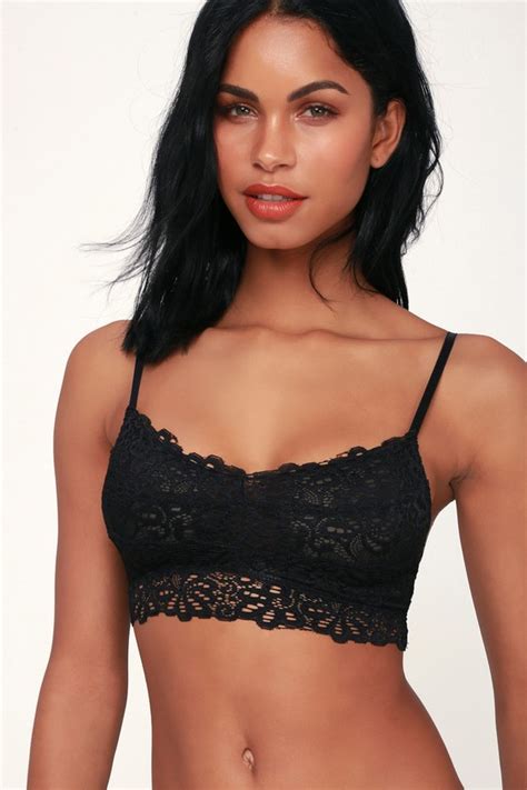 Cute Black Lace Bralette Black Bralette Lacy Black Bralette Lulus