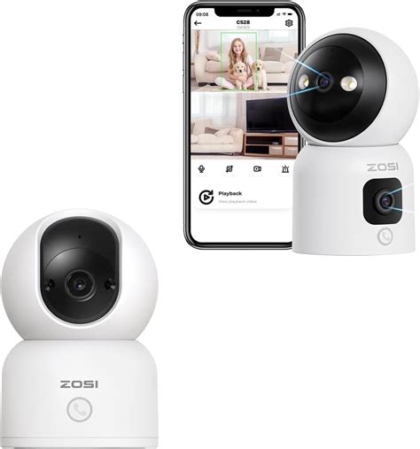 Amazon Zosi C Indoor Pan Tilt Smart Security Camera K Dual