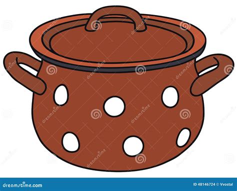 Red Pot Stock Vector Illustration Of Basin Hand Blue 48146724