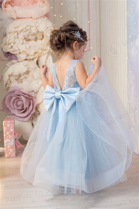 Sky Blue Flower Girl Dresses