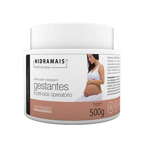 Creme para massagem gestantes e pré pós operatório Hidramais 500g