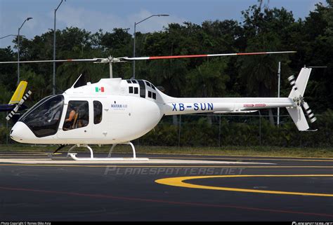 XB SUN Mayan Air Express Mexico Bell 505 Jet Ranger X Photo By Romeo