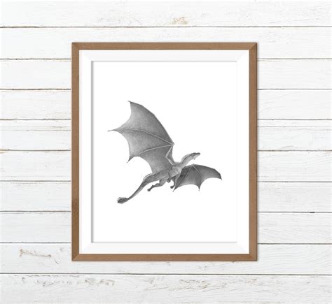 Dragon print dragon printable dragon art fantasy prints | Etsy