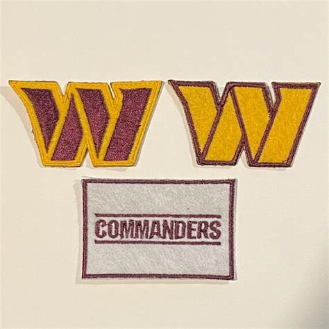 Washington Commanders Appliqué Patches Etsy