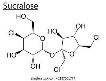 Chemical Molecular Structure Sucralose Sweetener Eps Stock Vector ...