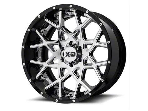 Xd Titan Xd Chopstix Chrome With Gloss Black Milled Lip 6 Lug Wheel 22x10 18mm Offset Xd203