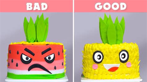 Watermelon Vs Pineapple Food Challenge 🍉🍍 Tropical Fruit Cake