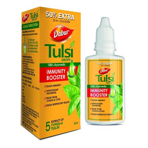 Капли Тулси Дабур для иммунитета (Tulsi drops) Dabur, 30 мл - купить в ...