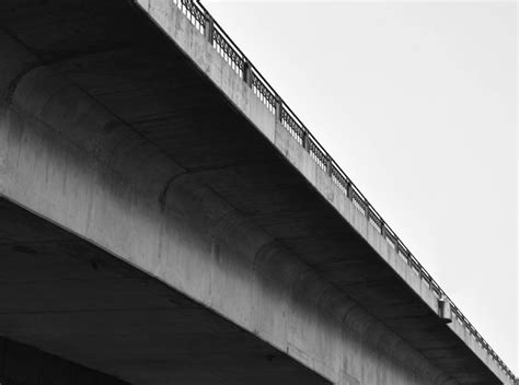 Premium Photo | Construction of concrete bridge monochrome