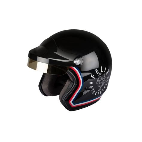 Vintage Jet helmet ST520 Signature Felix black helmet