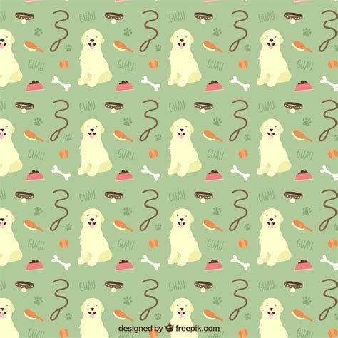 Lovely Dog Pattern Free Vector