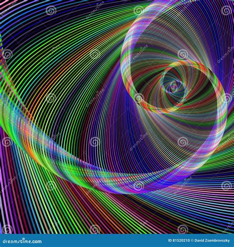 Fondo Abstracto Del Espiral Del Fractal Ilustraci N Del Vector