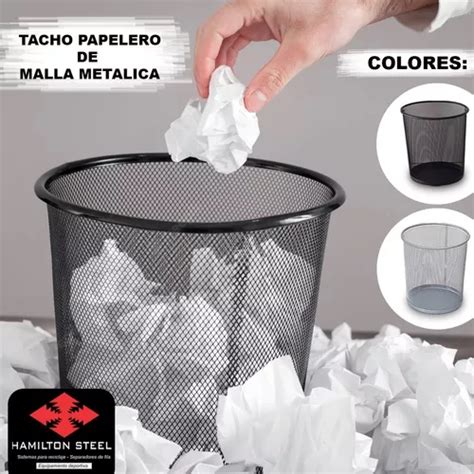 Tacho Papelero Fabricado De Malla Metalica Cuotas Sin Inter S