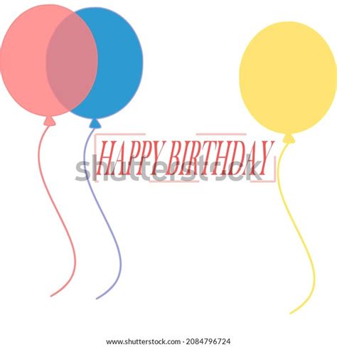 Happy Birthday Text Balloons Stock Vector Royalty Free