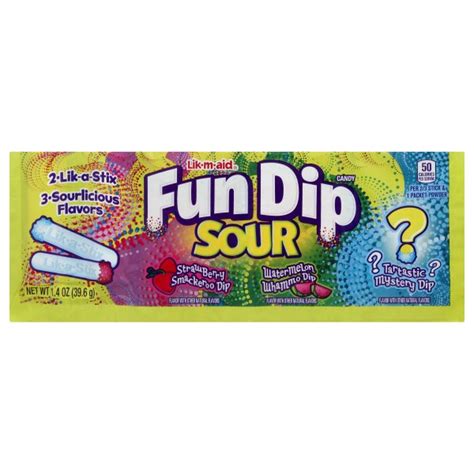 Fun Dip Sour Three Flavor Pack Grandpa Joes Candy Shop