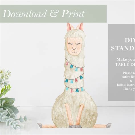 Llama Table Decor Etsy