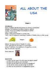 All About The USA Chapter 1 ESL Worksheet By Lalala