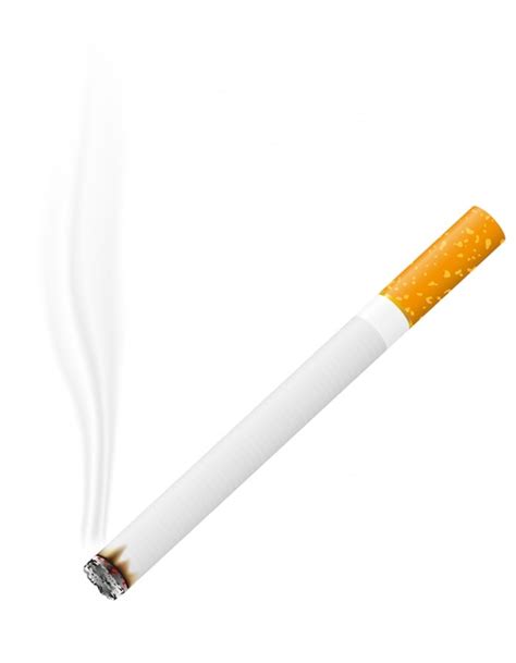 Premium Vector Burning Cigarette Vector Illustration