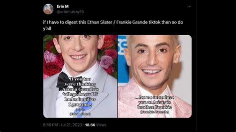 "Reskinned version of Ariana's brother": Ethan Slater and Frankie ...