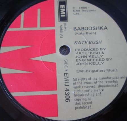 Pop Kate Bush Babooshka Ran Tan Waltz Emij Rpm