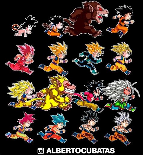 Evolutions Of Goku Updated Personajes De Goku Personajes De Dragon