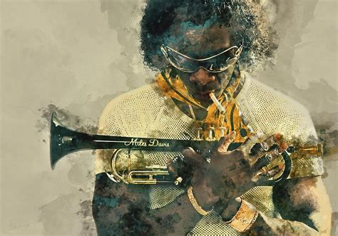 Miles Davis Portrait Painting By Dante Blacksmith