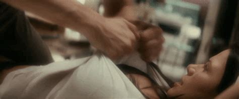 Rip Open Rhona Mitra S White Shirt To Expose Her Bra  On Imgur