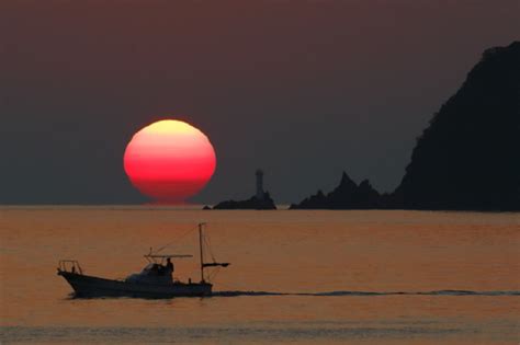 室積海岸のダルマ夕日 By Sanzi2007 （id：2891243） 写真共有サイトphotohito