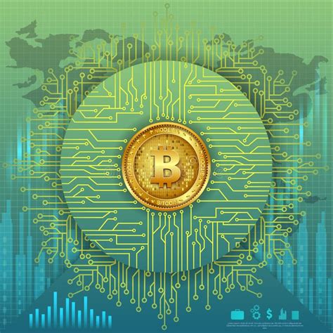 Bitcoin Su Valuta Digitale Di Cryptocurrency Di Ciao Tecnologia Con Il