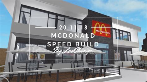 Roblox Welcome To Bloxburg Mcdonalds Speed Build Youtube