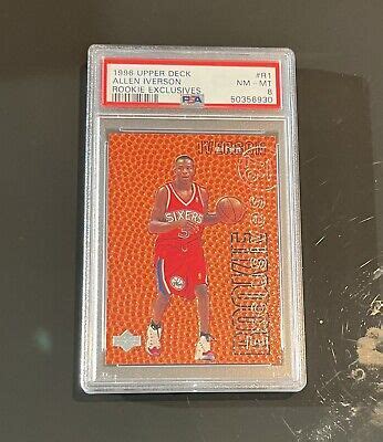 Upper Deck Allen Iverson Rookie Exclusives R Rc Psa Ebay