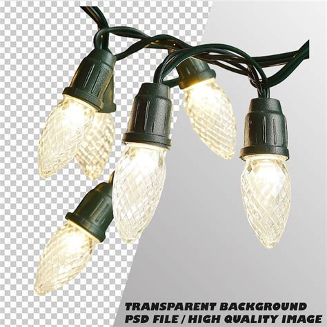 Christmas Decoration Lights Isolated On Transparent Background Psd File