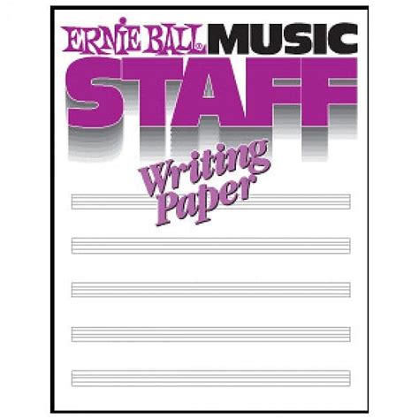 Ernie Ball Music Staff Writing Paper Book Reverb