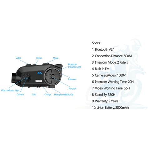 Scsetc Helmet Bluetooth Intercom Scs G