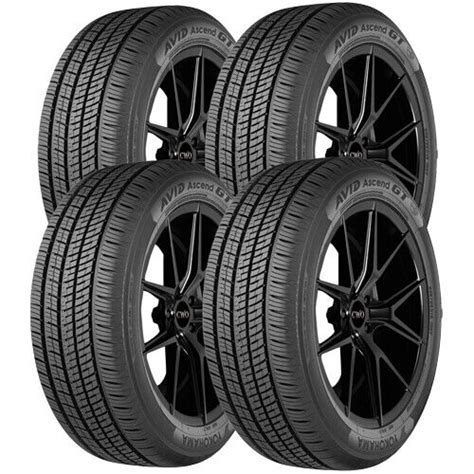 Qty R Yokohama Avid Ascend Gt V Sl Black Wall Tires