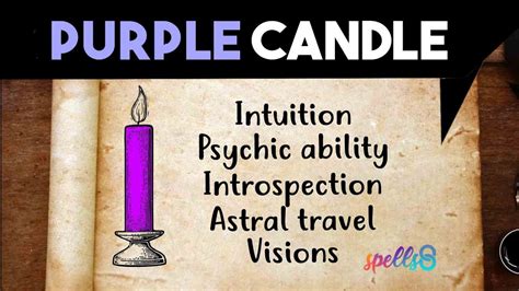 Candle Magic Purple Candle Meaning Spiritual Awareness And Divine