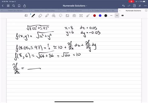 Solved Use The Total Differential To Approximate Each Quantity Then