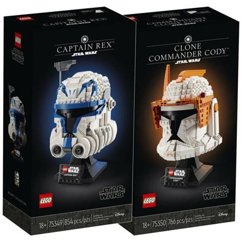 Nouveaux Casques Lego Star Wars 2023 75349 Captain Rex Et 75350 Clone