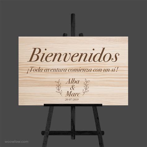 Comprar Cartel Bienvenida Boda Aventura Woowlow