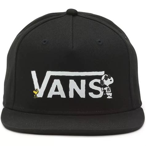 Vans X Peanuts Flat Brim Snoopy Black Snapback Cap Caphunters Mt