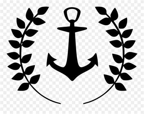 Anchor Laurels Sailor Marine - Sahara India Pariwar Logo Png Clipart ...