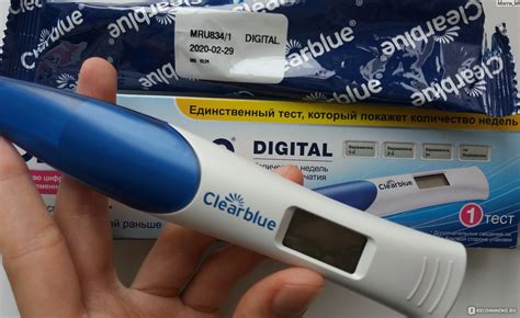 Цифровой тест на беременность Clearblue Digital с индикатором срока в ...