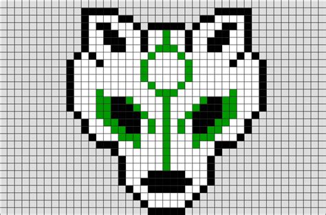 Minecraft Wolf Pixel Art Grid