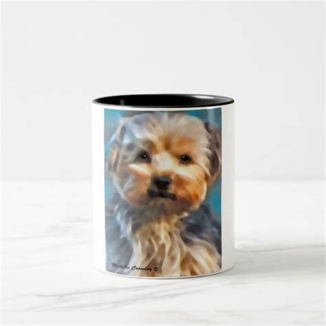 Yorkie Two Tone Coffee Mug Yorkie Mugs Coffee Mugs